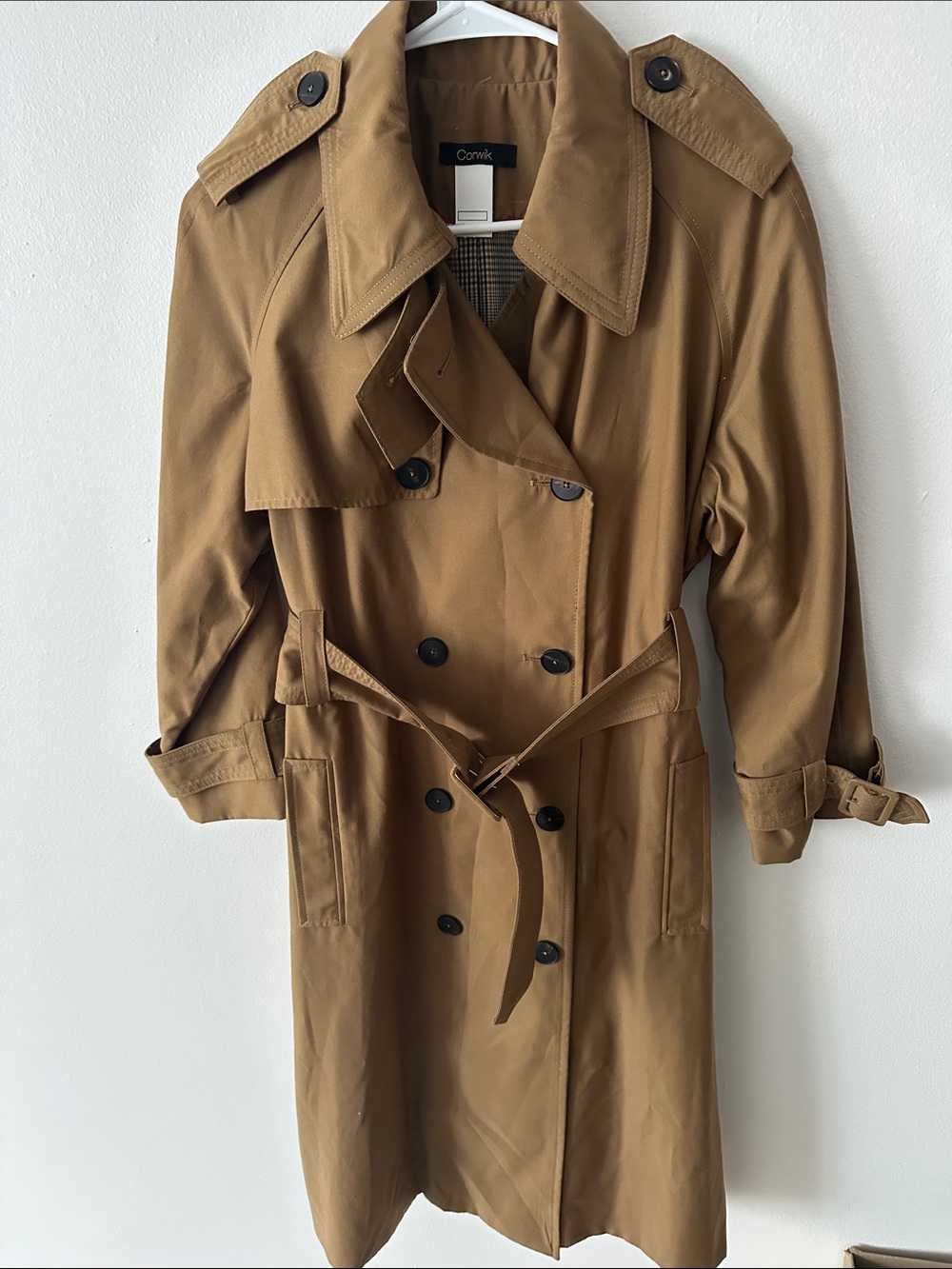 Dalia Collection Classic Camel Trench Coat